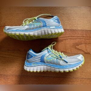 Brooks Glycerin 11 Sneakers Womens 9 Blue Yellow Running Gym Athletic Casual